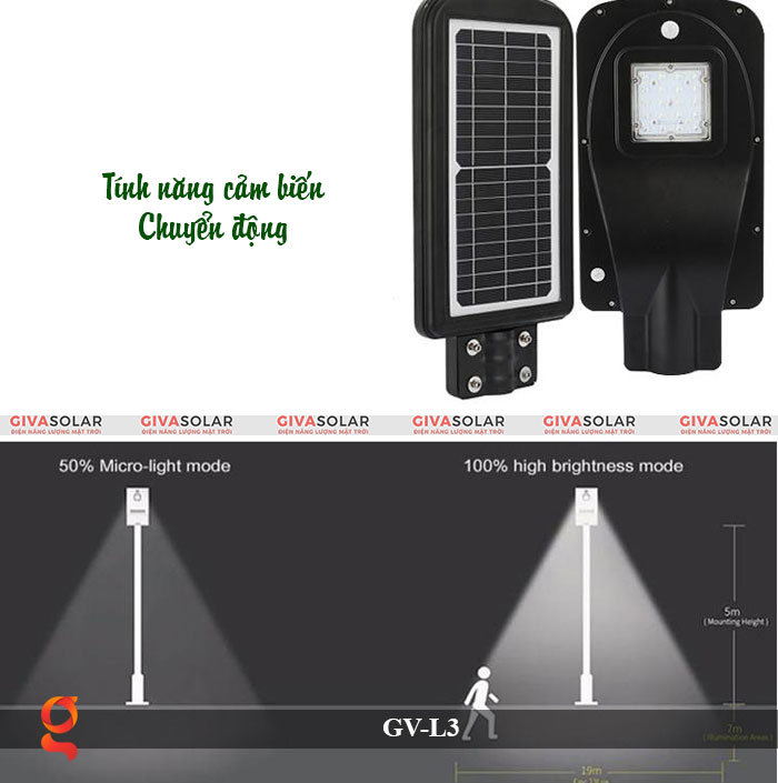 Đèn đường năng lượng mặt trời SL3 5