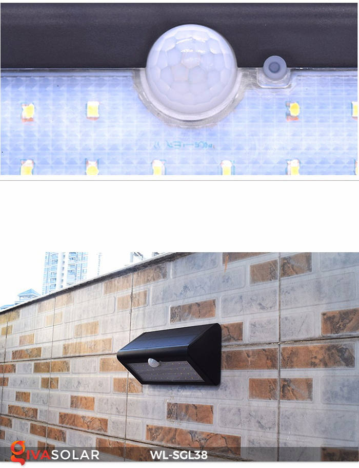Đèn LED gắn tường năng lượng mặt trời WL-SGL38 6
