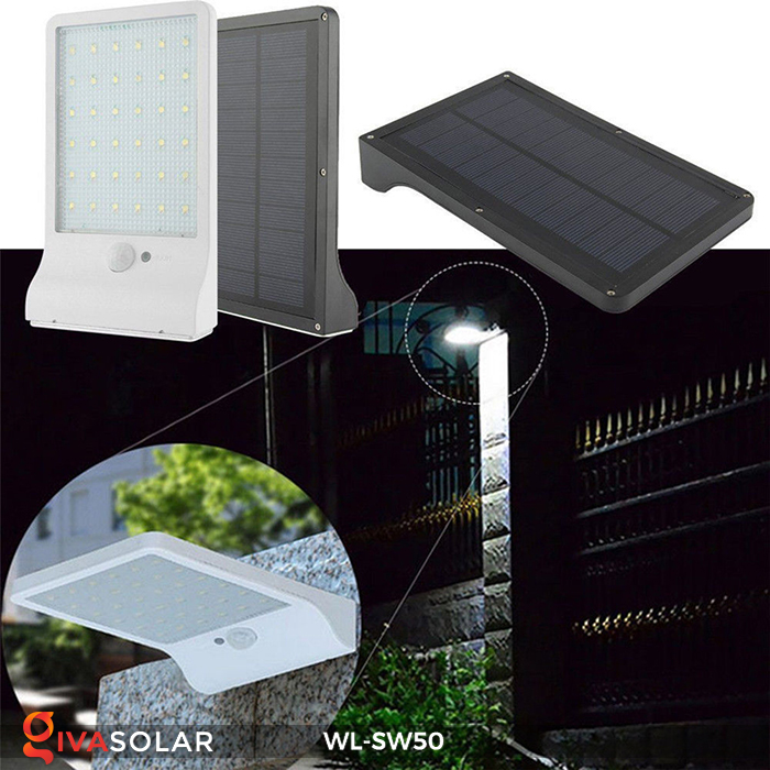 Đèn năng lượng mặt trời treo tường WL-SW50 12