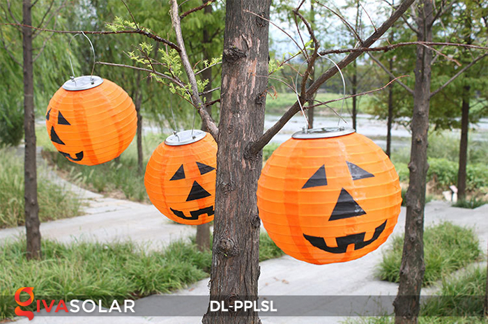Đèn lồng bí ngô trang trí Halloween năng lượng mặt trời DL-PPLSL 4