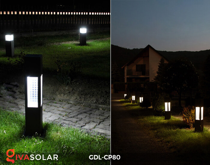 Đèn trụ sân vườn năng lượng mặt trời CP80 1
