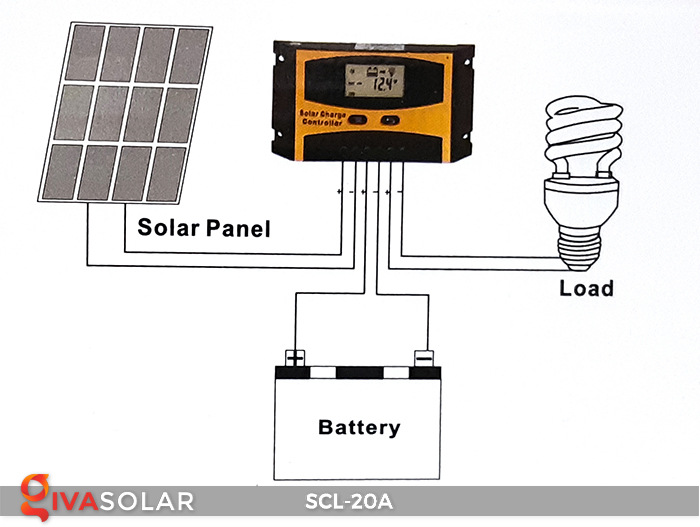 Bộ điều khiển sạc pin mặt trời SCL-20A 7