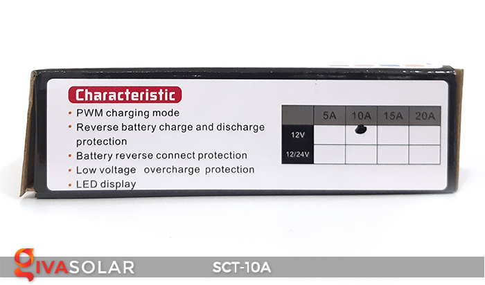 Điều khiển sạc pin mặt trời SCT-10A 9