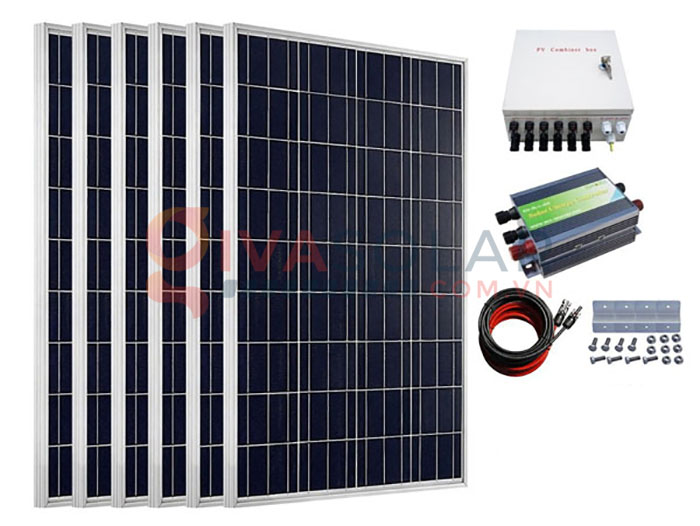 Một hệ thống điện năng lượng mặt trời hòa lưới 5kw gồm có những gì? 1
