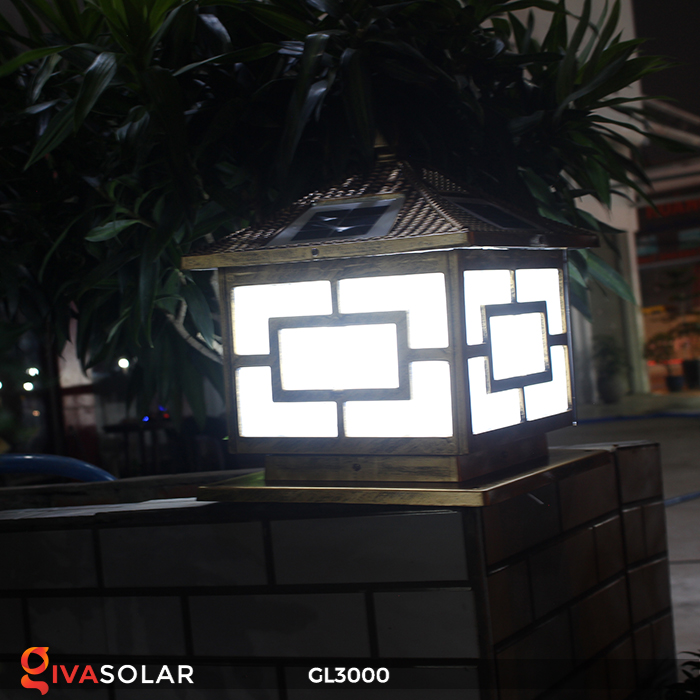Đèn trụ cổng chạy điện mặt trời cao cấp GL3000 21