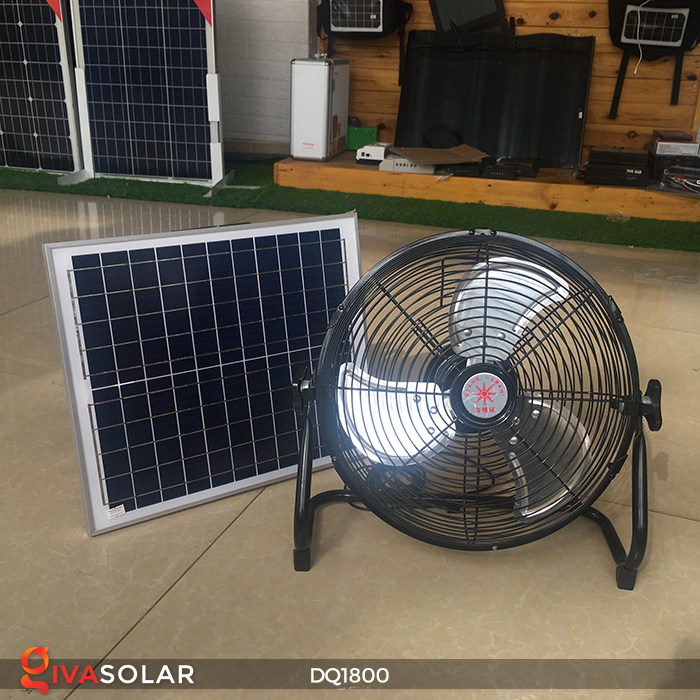 Quạt năng lượng mặt trời tiện lợi DQ1800 10