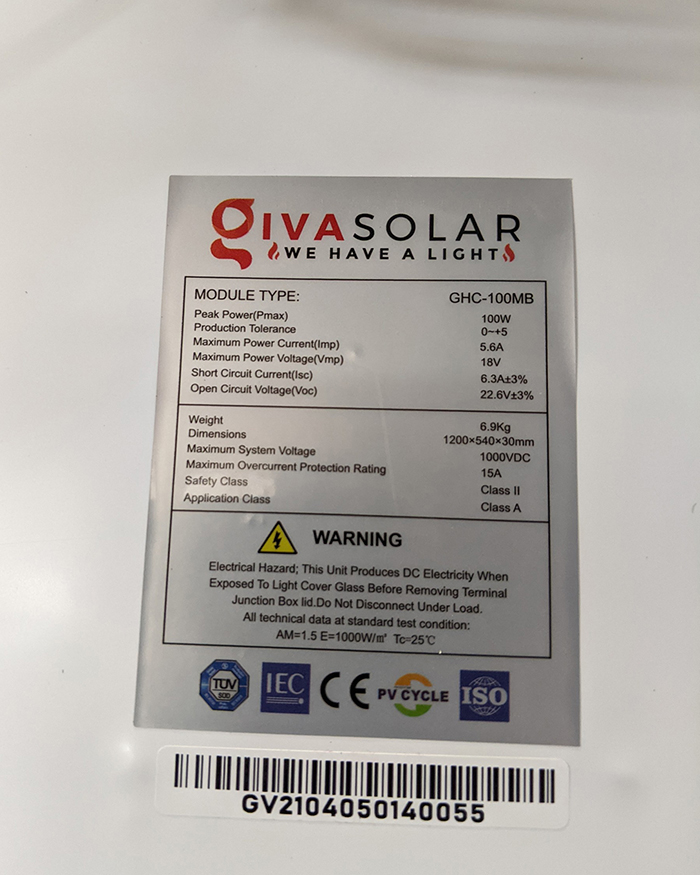 Tấm pin năng lượng mặt trời Mono MSP-100W 16